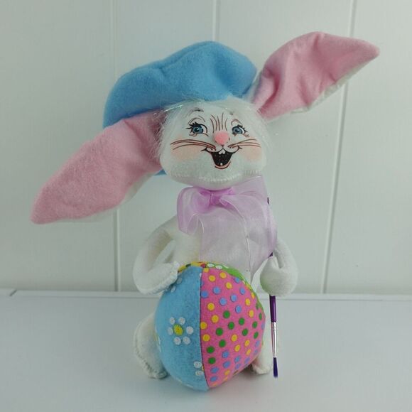 Annalee Easter Rabbit Bunny Painting Egg 2014 - Picture 1 of 13